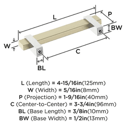 3-3/4" Mulino Cabinet Pull, Golden Champagne/Matte Black Alt 2 - Image
