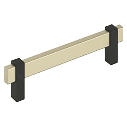 5-1/16" Mulino Cabinet Pull, Golden Champagne/Matte Black Main - Image