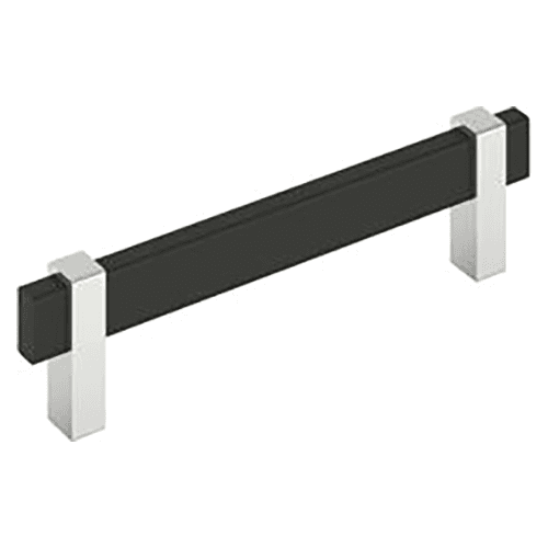 5-1/16" Mulino Cabinet Pull, Matte Black/Polished Chrome Main - Image