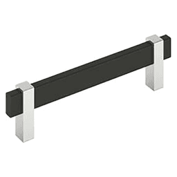 5-1/16" Mulino Cabinet Pull, Matte Black/Polished Chrome Main - Image