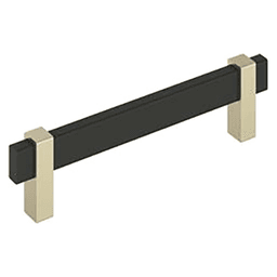 5-1/16" Mulino Cabinet Pull, Matte Black/Golden Champagne Main - Image