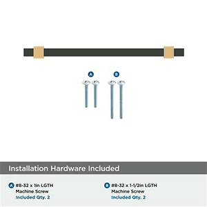 5-1/16" Mulino Cabinet Pull, Matte Black/Golden Champagne Alt 2 - Image