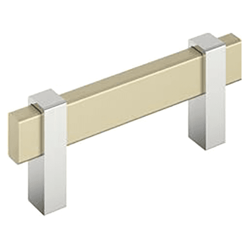 7-9/16" Mulino Cabinet Pull, Golden Champagne/Polished Chrome Main - Image