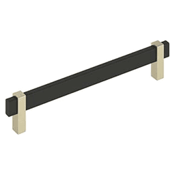 7-9/16" Mulino Cabinet Pull, Matte Black/Golden Champagne Main - Image