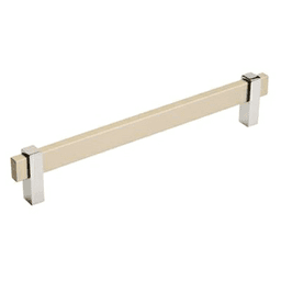 7-9/16" Mulino Cabinet Pull, Silver Champagne/Polished Chrome Main - Image