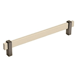 7-9/16" Mulino Cabinet Pull, Silver Champagne/Black Nickel Main - Image