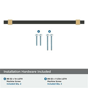 6-5/16" Mulino Cabinet Pull, Golden Champagne/Matte Black Alt 2 - Image