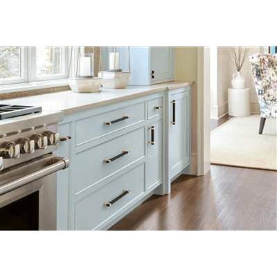 6-5/16" Mulino Cabinet Pull, Golden Champagne/Matte Black Alt 3 - Image