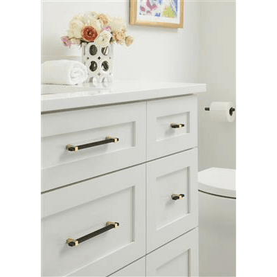 6-5/16" Mulino Cabinet Pull, Golden Champagne/Matte Black Alt 4 - Image