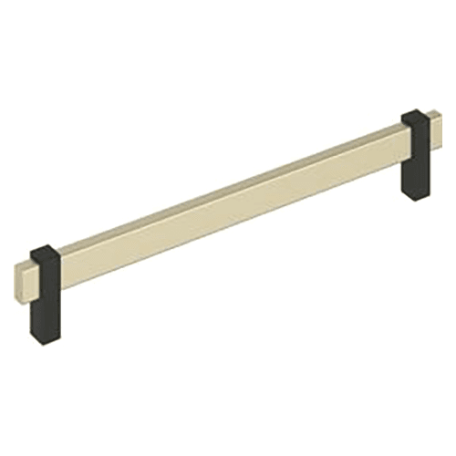 8-13/16" Mulino Cabinet Pull, Golden Champagne/Matte Black Main - Image