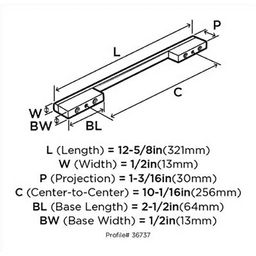 10-1/16" Separa Cabinet Pull, Silver Champagne Alt 4 - Image