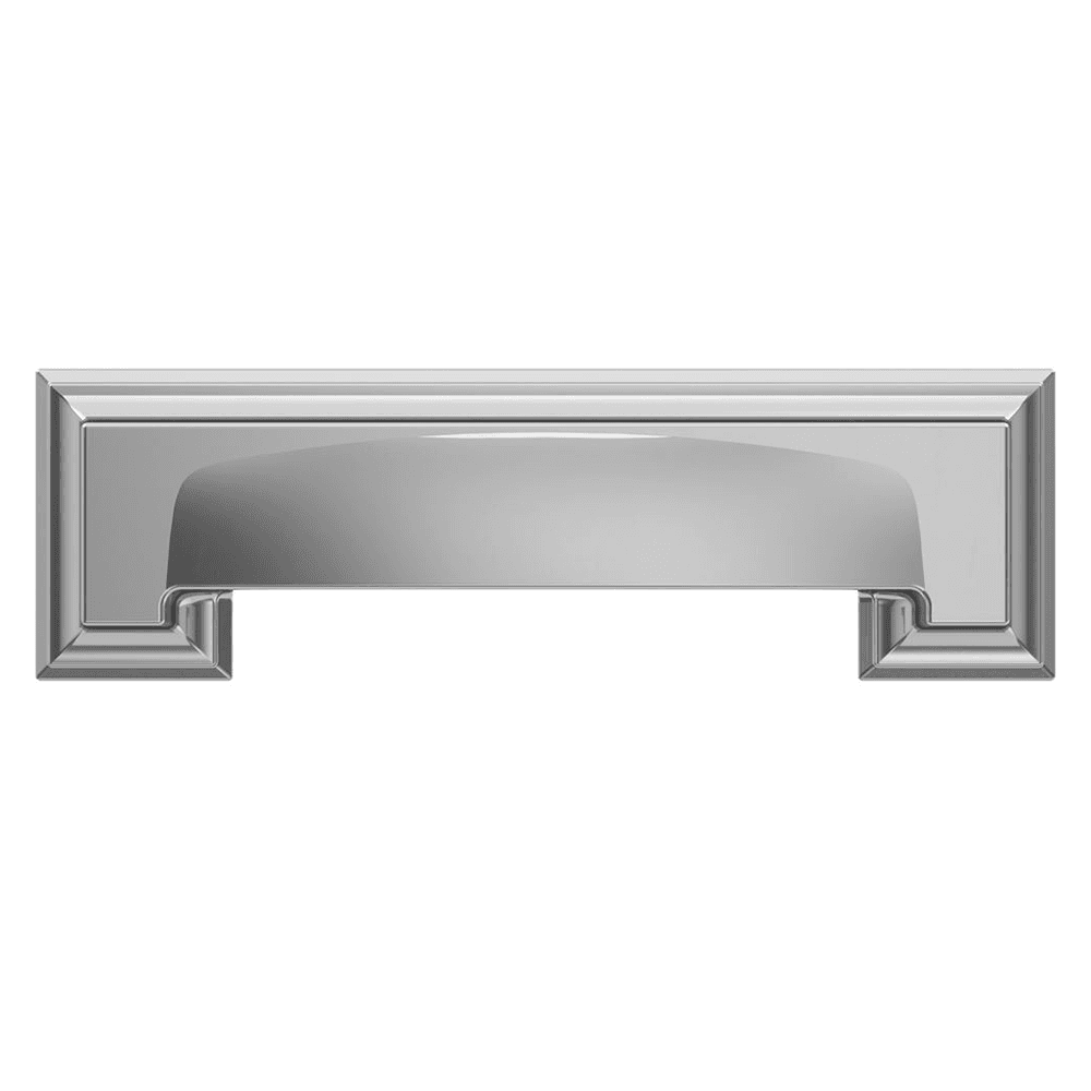 Amerock 3" - 3-3/4" Appoint Cup Pull in Polished Chrome.