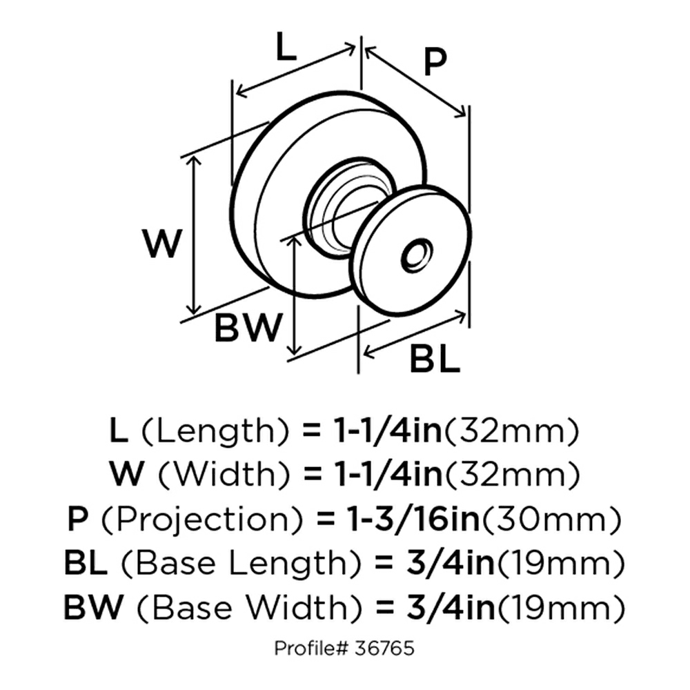 Winsome Collection Knob with Slightly Cool Blue Undertones