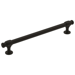 Amerock Winsome Bar Pull, Matte Black - Angle View