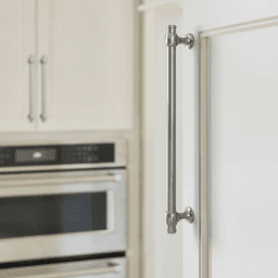 Amerock Winsome Bar Pull, Matte Black - Installed on Cabinet