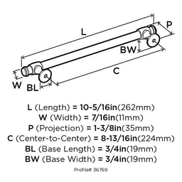 Polished Chrome Cabinet Hardware - Amerock Winsome Collection