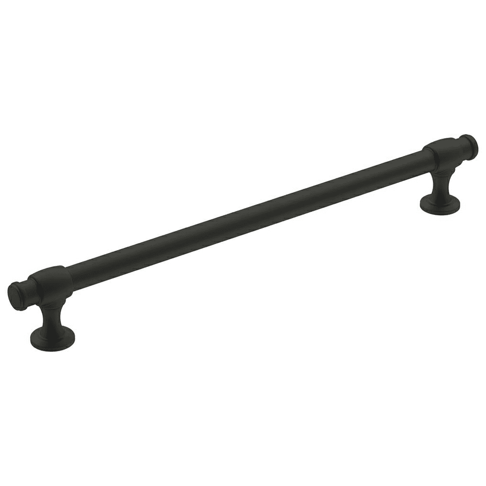 Amerock Winsome Bar Pull, Matte Black - Angled View