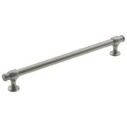 Amerock Winsome Bar Pull in Satin Nickel finish on bathroom vanity