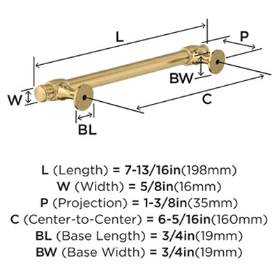 6-5/16" Winsome Cabinet Pull, Champagne Bronze Alt 3 - Image