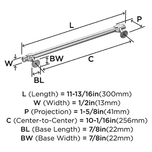 10-1/16" Winsome Cabinet Pull, Satin Nickel Alt 1 - Image