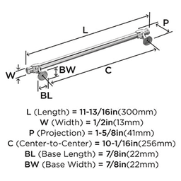 10-1/16" Winsome Cabinet Pull, Satin Nickel Alt 1 - Image