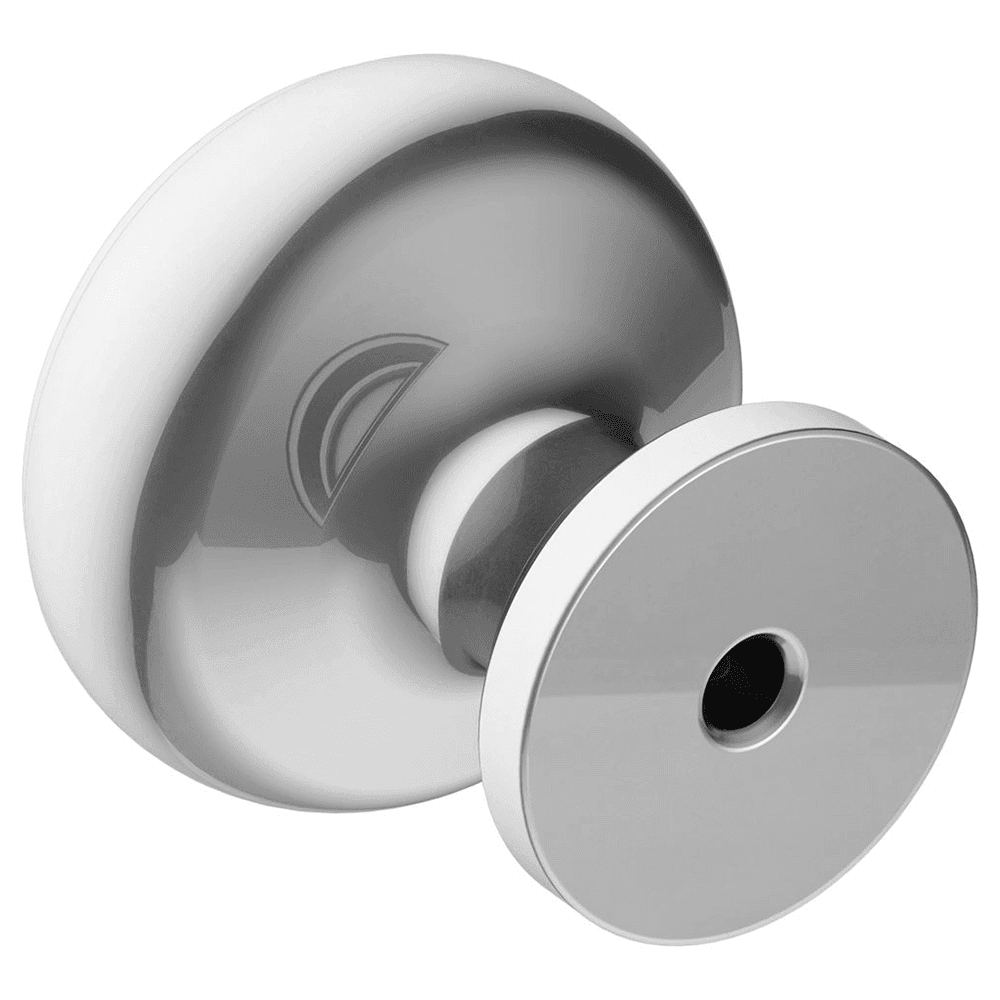 Amerock Ville 1-1/8" Matte Black Mushroom Cabinet Knob on Wood Cabinet Door