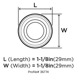 Screw Size(s) #8-32 x 1" and #8-32 x 1-1/2" for Amerock Ville Cabinet Knob