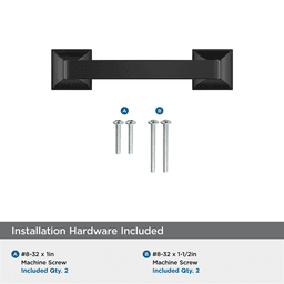 76mm Ville Cabinet Pull, Matte Black Alt 2 - Image