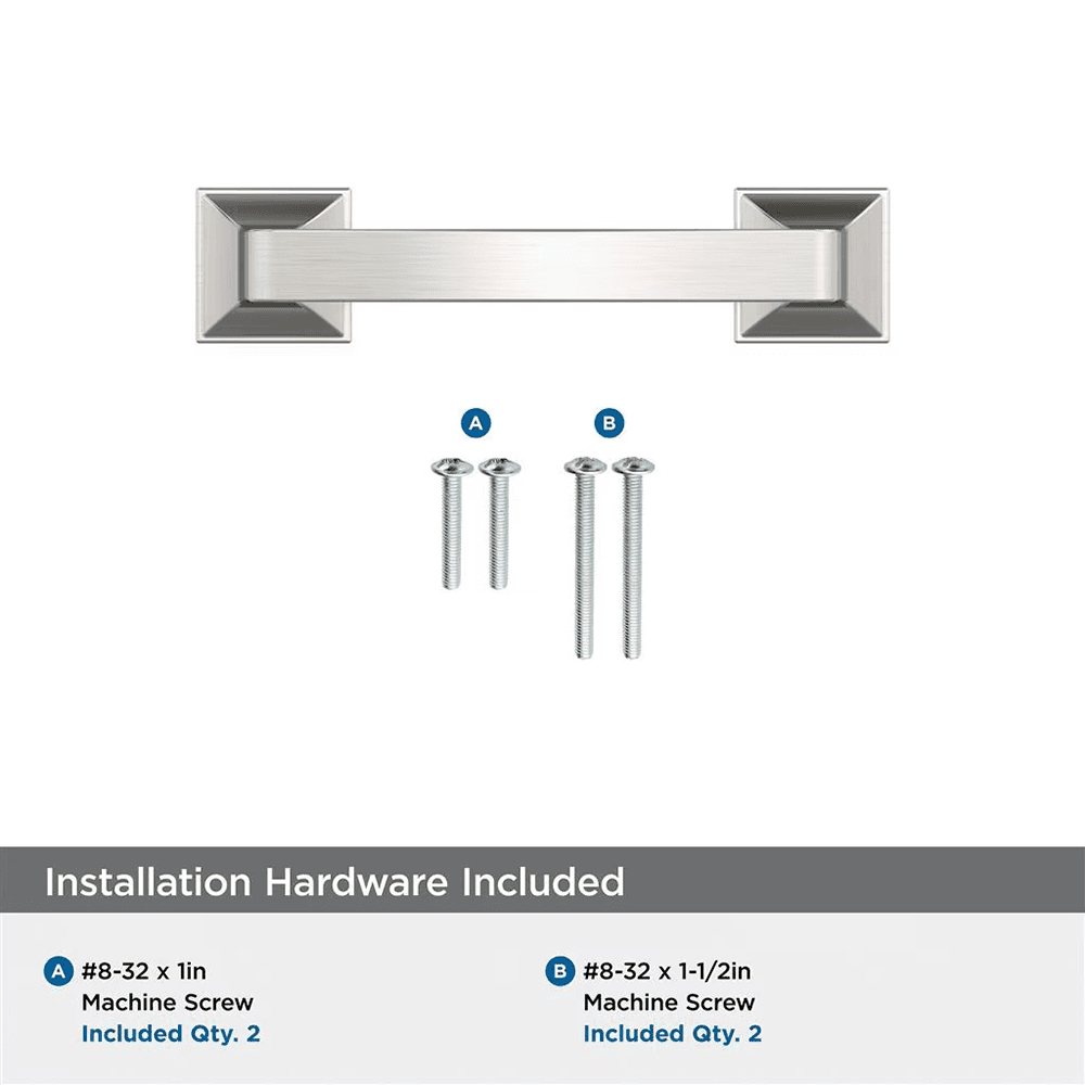 76mm Ville Cabinet Pull, Satin Nickel Alt 2 - Image