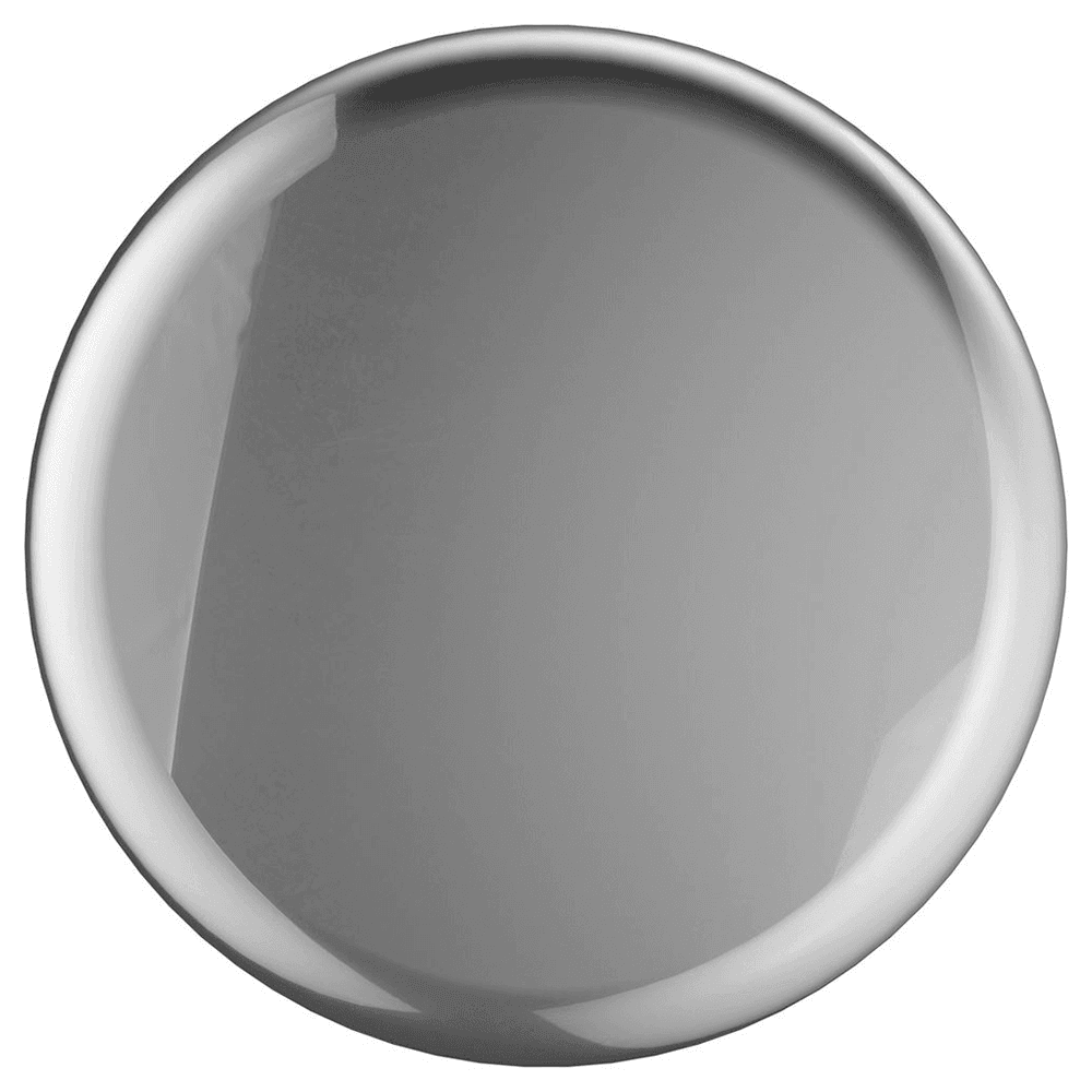 Amerock Factor 1-1/4" Round Knob in Satin Nickel Finish, close-up view