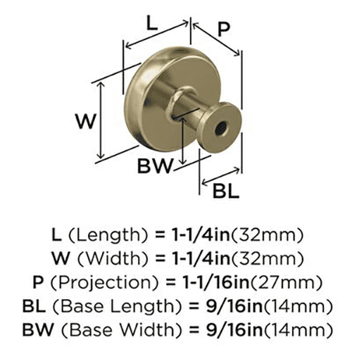 1-1/4" Factor Cabinet Knob, Golden Champagne Alt 2 - Image