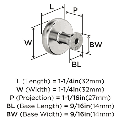 1-1/4" Factor Cabinet Knob, Polished Nickel Alt 1 - Image