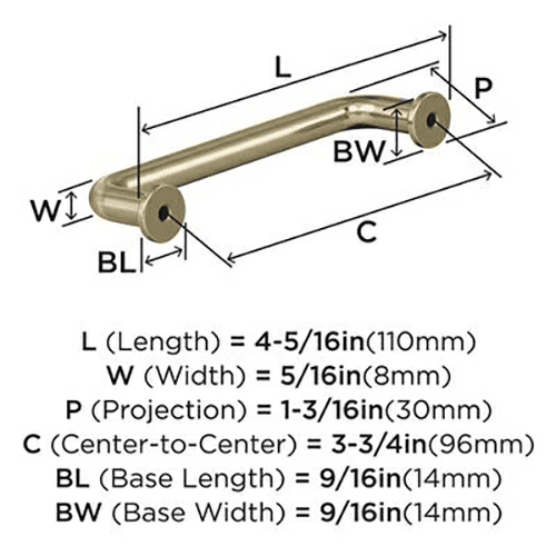 3-3/4" Factor Cabinet Pull, Golden Champagne Alt 3 - Image