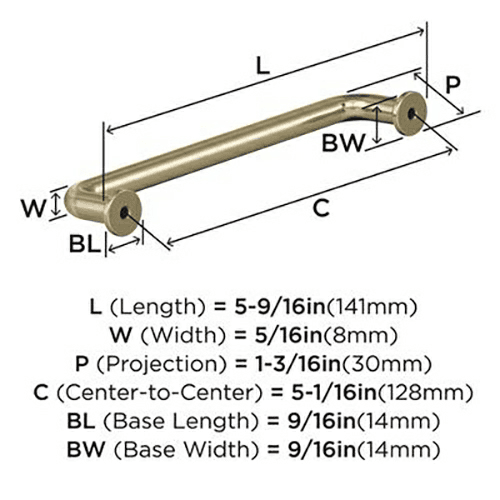5-1/16" Factor Cabinet Pull, Golden Champagne Alt 3 - Image