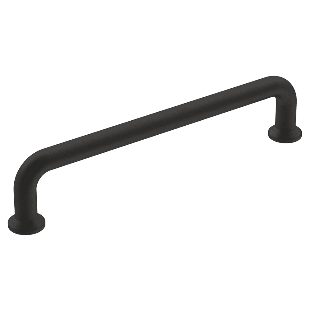 128mm Factor Handle Pull, Matte Black - Front View