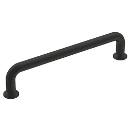 128mm Factor Handle Pull, Matte Black - Front View