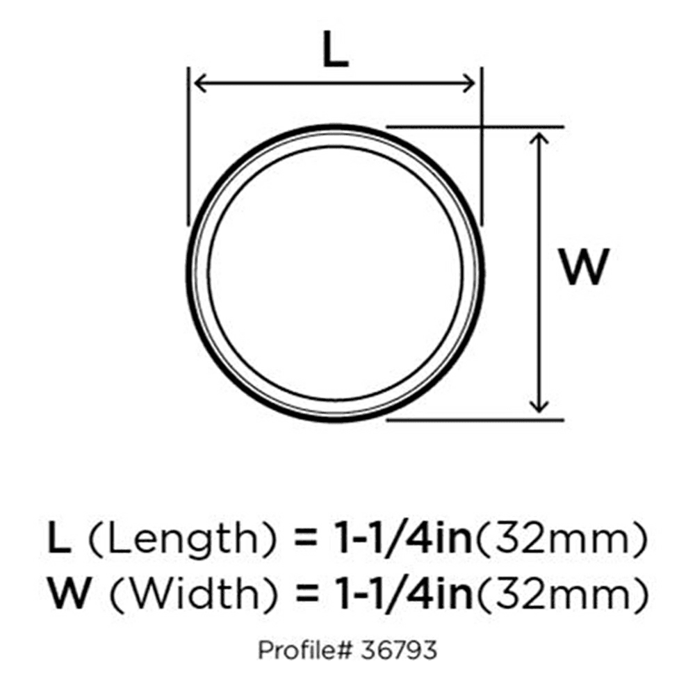 Screw sizes included with Amerock Renown knob