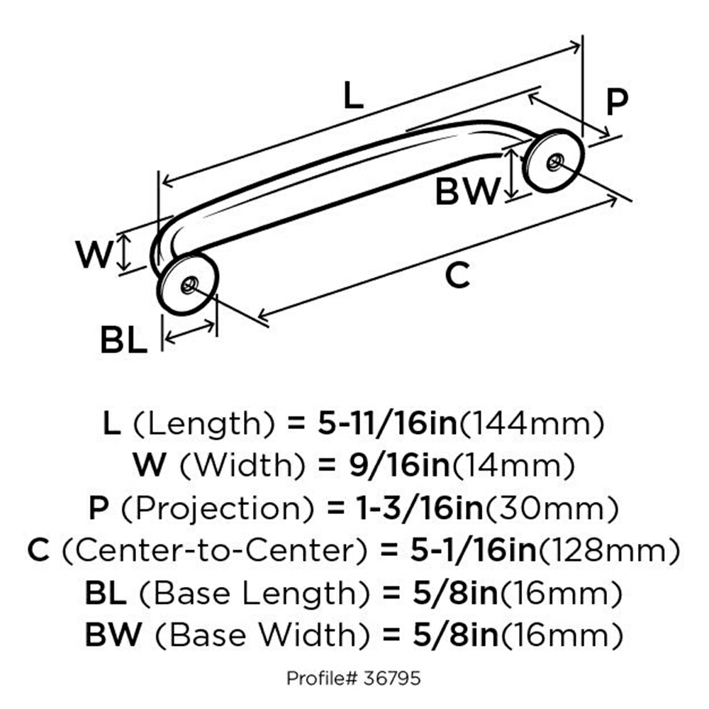Amerock Renown Cabinet Pull - Side View