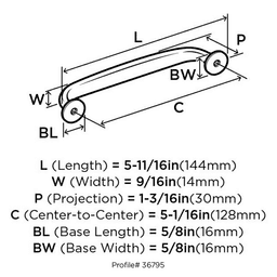 128mm Renown Cabinet Pull Satin Nickel packaging