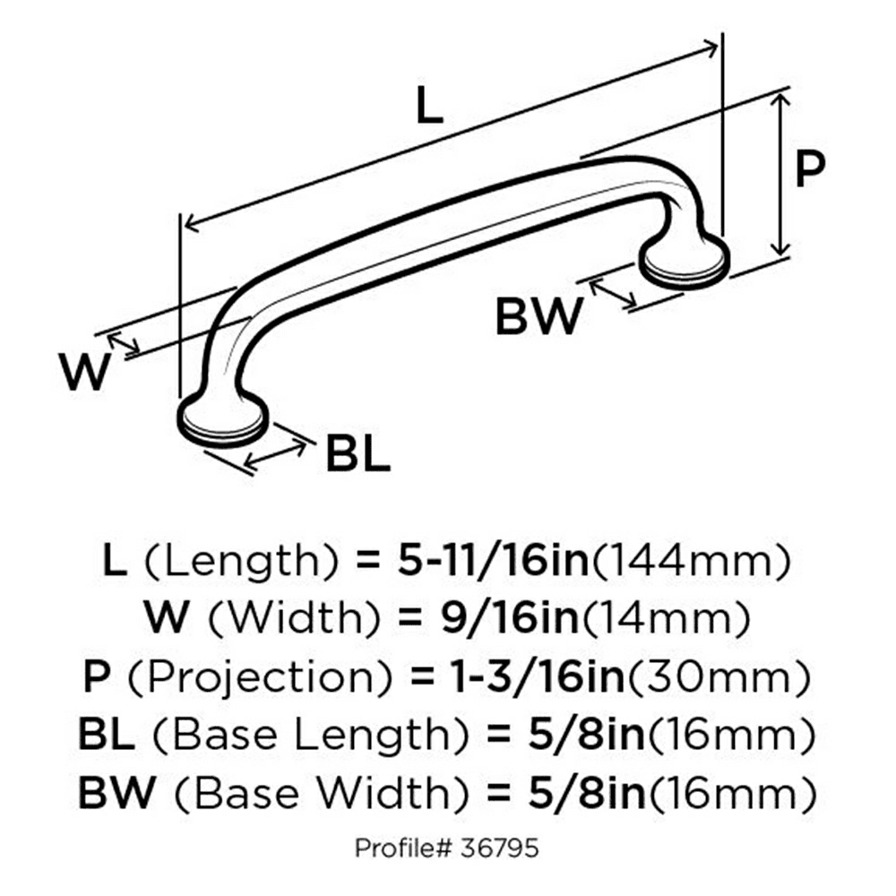 Oil-Rubbed Bronze Cabinet Pull from Amerock's Renown collection, 128mm center-to-center