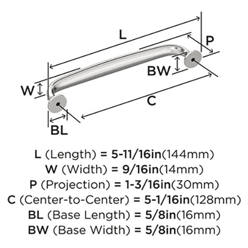 5-1/16" Renown Cabinet Pull, Polished Nickel Alt 1 - Image