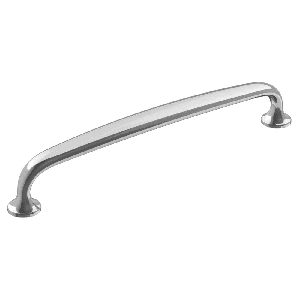 Amerock Renown Cabinet Pull, Polished Chrome, angled view