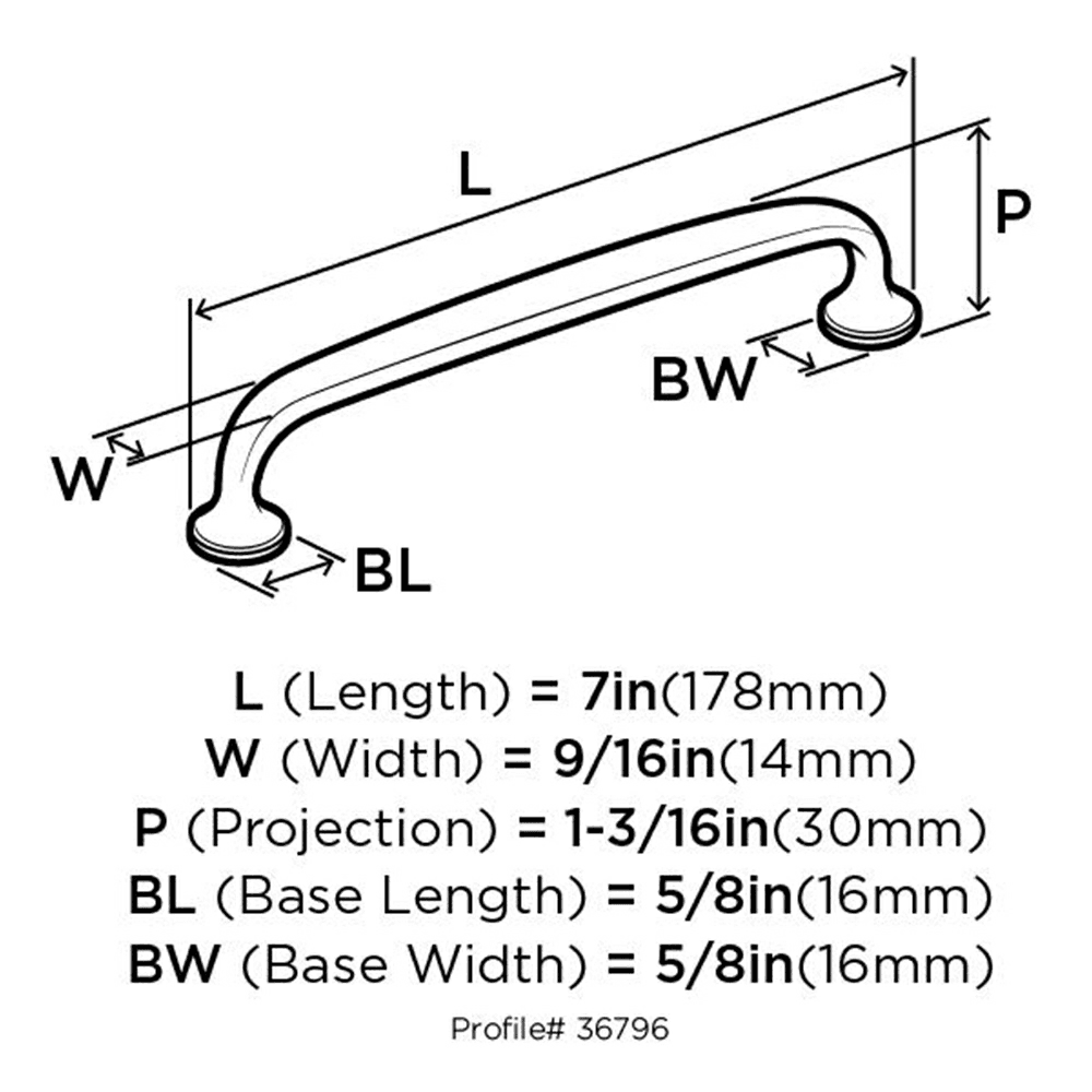 Screw Size #8-32 x 1" and 1-1/2" Champagne Bronze Pull