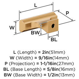 2" Status Cabinet Knob, Champagne Bronze Alt 1 - Image