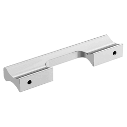 Amerock polished chrome cabinet pull with gentle contours and clean lines.