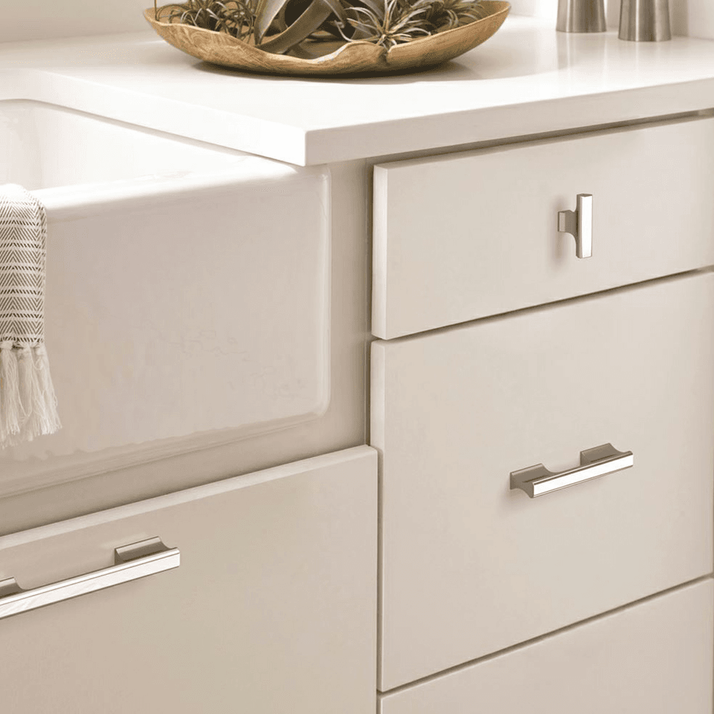 Cabinet pull coordinates with other items from the Status collection.