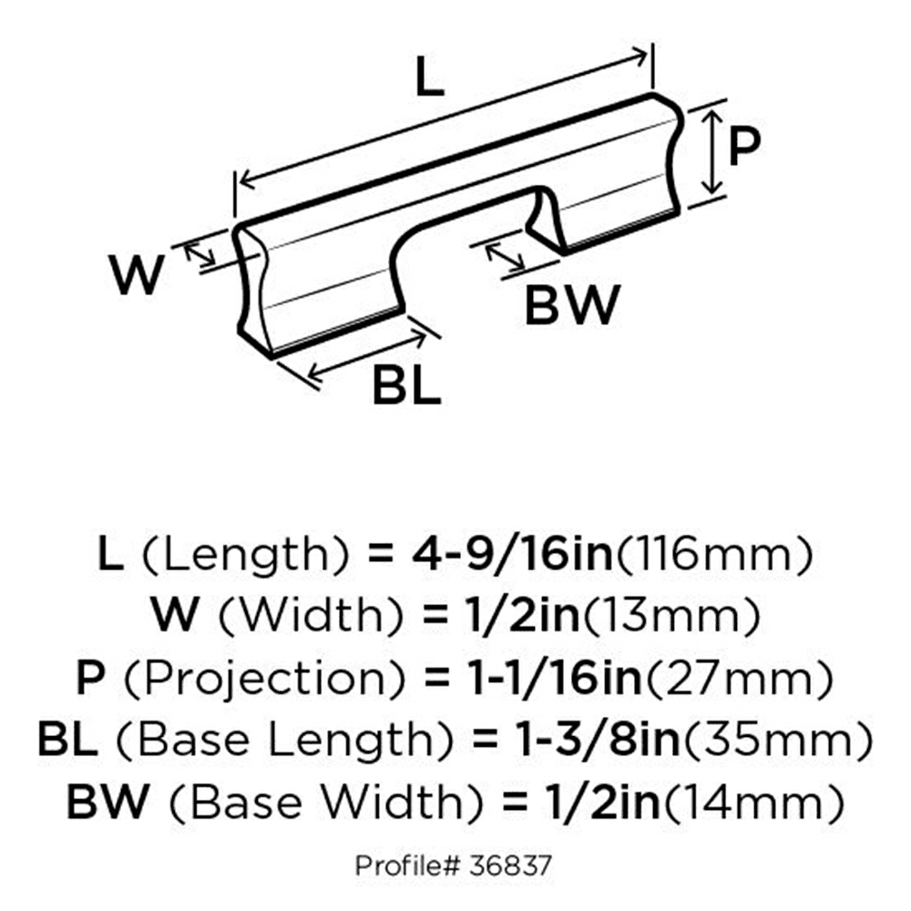 Satin Nickel finish Amerock BP3683726 pull