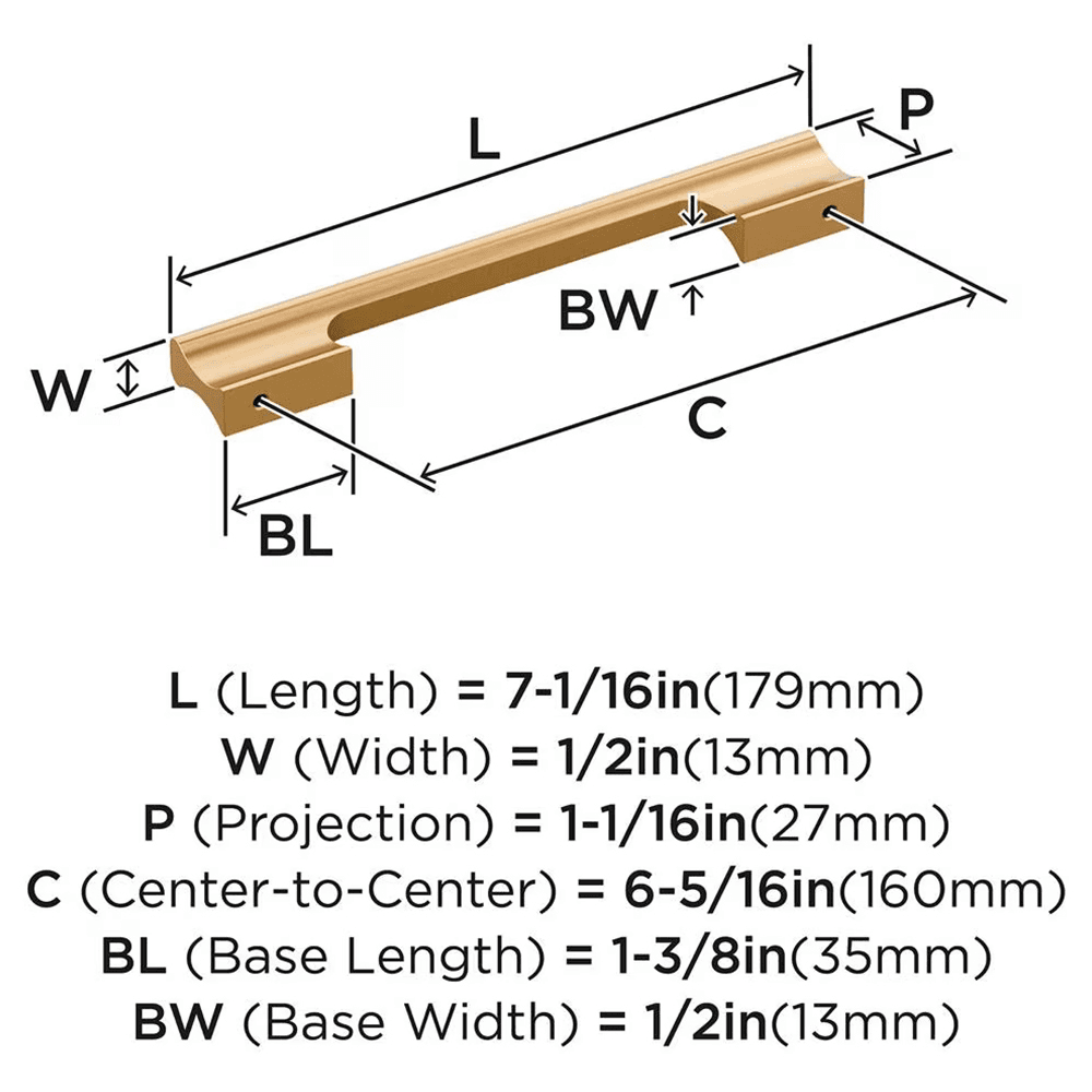 160mm Status Cabinet Pull, Champagne Bronze Alt 1 - Image