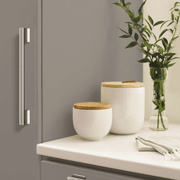 High-Class Satin Nickel Cabinet Pull from Amerock Status Collection with #8-32 x 1-1/2" Truss Head Machine Screw