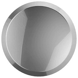 Amerock Premise Mushroom Knob in Polished Chrome finish on grey cabinet door